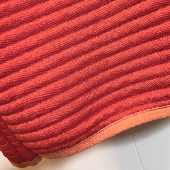 LL Bean Airlight Knit Pullover Sweater Snap Logo Quilted Pink Lightweight Pocket - Picture 6 of 11